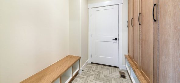 A Newly Renovated Pet Friendly Mudroom.